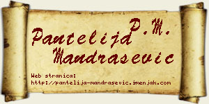 Pantelija Mandrašević vizit kartica